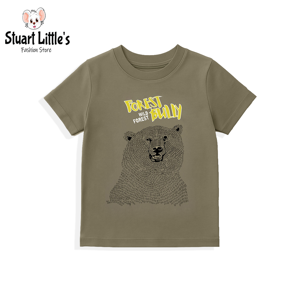 Wild Forest Bear Printed T-shirt