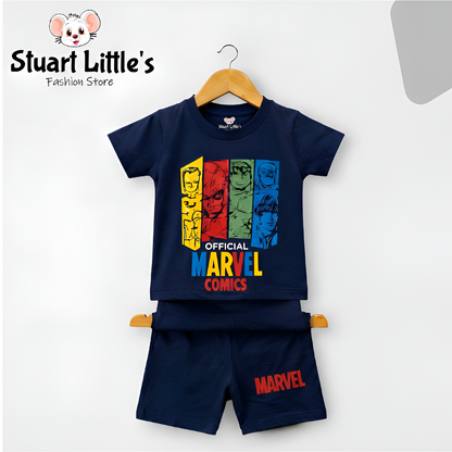 Boys Marvel Comics T-shirt & Shorts Set