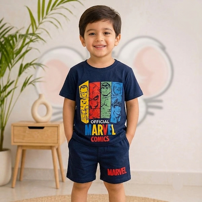 Boys Marvel Comics T-shirt & Shorts Set