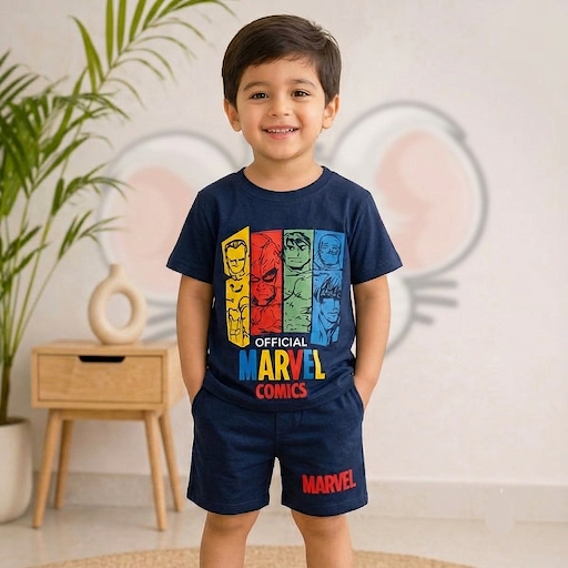 Boys Marvel Comics T-shirt & Shorts Set