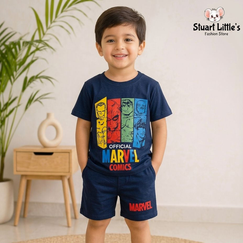 Boys Marvel Comics T-shirt & Shorts Set