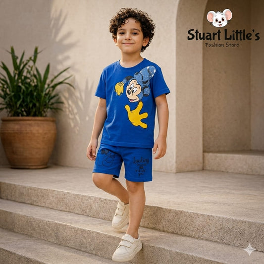 Boys Mickey Mouse T-Shirt And Shorts Set
