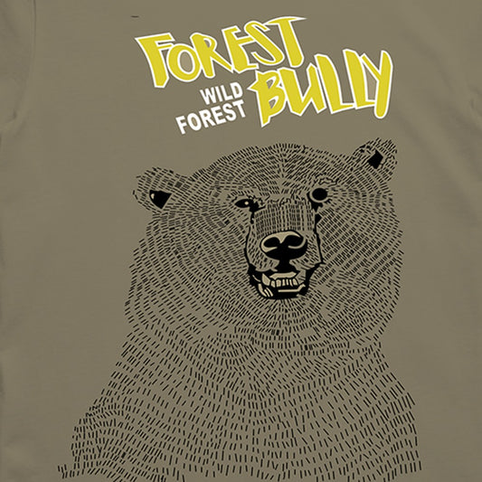 Wild Forest Bear Printed T-shirt for Boys