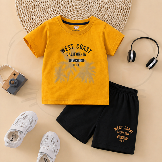 Boys California Sun T-shirt & Shorts Set